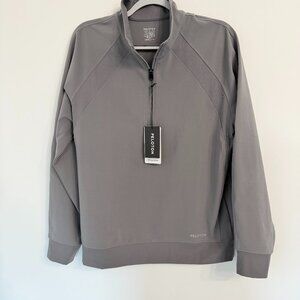 🔥 **Peloton Cadent Rib Mix Quarter Zip – Gray – Men's Medium – NWT**